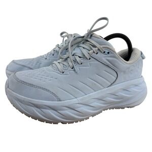 Hoka One One Bondi SR Slip Resistant Ice Water Blue Womens Shoes Size 9D Wide